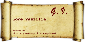 Gore Vaszilia névjegykártya